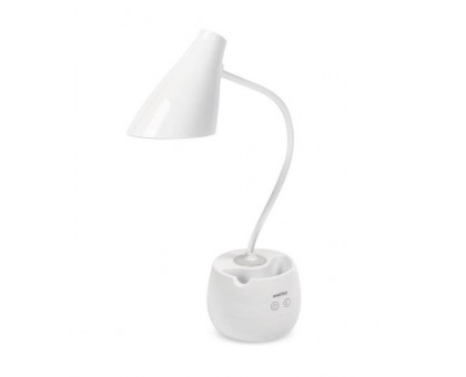 Настольный светодиодный (LED) светильник Smartbuy 5Вт 4000K Дневной белый свет (SBL-DL-5-alu-w) Белый с органайзером, с регулирвкой яркости свечения