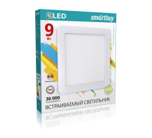 Квадратный встраиваемый (LED) светильник 145х145х10 Smartbuy 9Вт 6500K IP20 (SBL-DLSq-9-65K) Белый