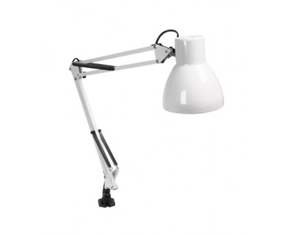 Настольная LED лампа с цоколем Е27 Smartbuy SBL-DLc-E27-w Белый на струбцине