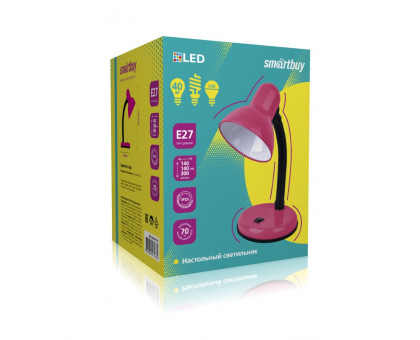 Настольная LED лампа с цоколем Е27 Smartbuy SBL-DeskL-Pink Розовый