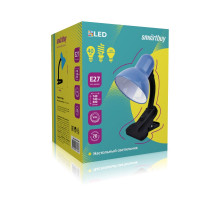 Настольная LED лампа с цоколем Е27 Smartbuy SBL-DeskL01-Blue Голубой на прищепке