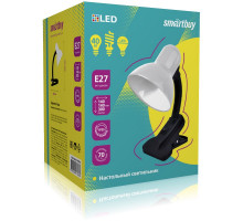 Настольная LED лампа с цоколем Е27 Smartbuy SBL-DeskL01-White Белый на прищепке
