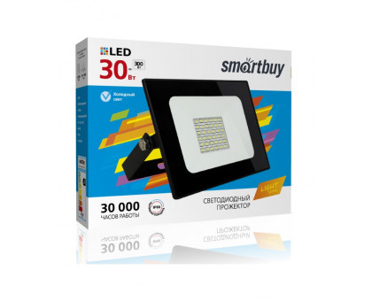 Светодиодный (LED) прожектор FL SMD LIGHT Smartbuy 30 Вт IP65 Дневной белый свет(SBL-FLLight-30-65K) Чёрный