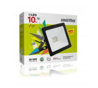 Светодиодный (LED) прожектор FL SMD Smartbuy 10 Вт IP65 Дневной белый свет(SBL-FLSMD-10-65K) Чёрный