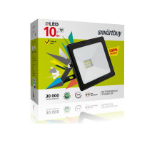 Светодиодный (LED) прожектор FL SMD Smartbuy 10 Вт IP65 Дневной белый свет(SBL-FLSMD-10-65K) Чёрный