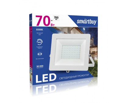 Светодиодный (LED) прожектор FL SMD White Smartbuy 70 Вт IP65 Дневной белый свет(SBL-FLWhite-70-65K) Белый