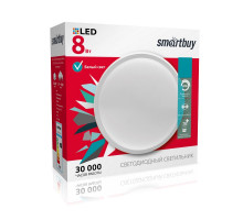 Круглый накладной (LED) светильник ЖКХ ДПБ Smartbuy 8Вт 4000K IP65 140х57 мм (SBL-HP-8W-4K) Белый
