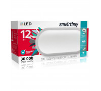 Овальный накладной (LED) светильник ЖКХ ДПБ Smartbuy 12Вт 4000K IP65 177х85х57 мм (SBL-HPOval-12W-4K) Белый