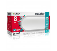 Овальный накладной (LED) светильник ЖКХ ДПБ Smartbuy 8Вт 4000K IP65 155х78х57 мм (SBL-HPOval-8W-4K) Белый