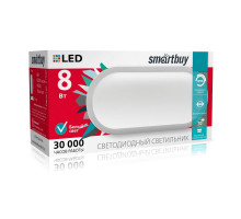 Овальный накладной (LED) светильник ЖКХ ДПБ Smartbuy 8Вт 4000K IP65 155х78х57 мм (SBL-HPOval-8W-4K) Белый