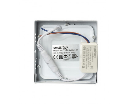 Квадратный накладной (LED) светильник 110х110х28 Smartbuy 6Вт 6500K IP20 (SBL-SqSDL-6-65K) Белый