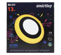 Круглый накладной (LED) светильник 195х10 Smartbuy 13Вт 6500/Оранжевый IP20 (SBL1-DLB-13-65K-O) Белый