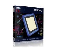 Квадратный встраиваемый (LED) светильник 195х195х10 Smartbuy 13Вт 3000/Синий IP20 (SBLSq-DLB-13-3K-B) Белый