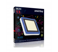 Квадратный накладной (LED) светильник 195х195х10 Smartbuy 13Вт 3000/Синий IP20 (SBLSq1-DLB-13-3K-B) Белый