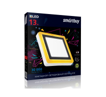 Квадратный накладной (LED) светильник 195х195х10 Smartbuy 13Вт 6500/Оранжевый IP20 (SBLSq1-DLB-13-65K-O) Белый