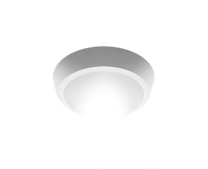 Круглый накладной (LED) светильник ЖКХ ДПБ Jazzway PBH-PC-RA 8w 4000K WHITE IP65 8Вт 170х76 мм (1024589) Белый