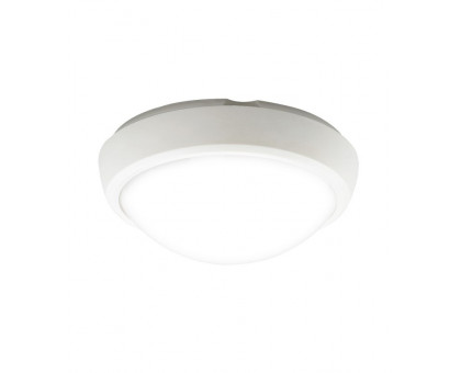 Круглый накладной (LED) светильник ЖКХ ДПБ Jazzway PBH-PC-RA 8w 4000K WHITE IP65 8Вт 170х76 мм (1024589) Белый