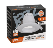 Круглый встраиваемый (LED) светильник Downlight 100х67 Jazzway PLED DL2 6W Fr/Wh 4000K IP40 (1026804) Белый