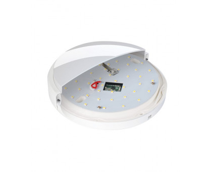 Круглый накладной (LED) светильник ЖКХ ДПБ Jazzway PBH-PC2-RS 12w 4000K WHITE IP65 SENSOR 12Вт 155х50 мм (2850584A) с микроволновым датчиком движения