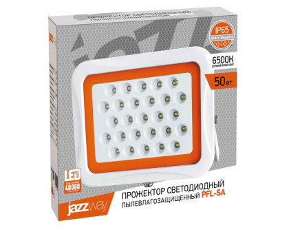 Светодиодный (LED) прожектор Jazzway PFL-SA-50w 6500K IP65 50 Вт Дневной белый свет (5007970)