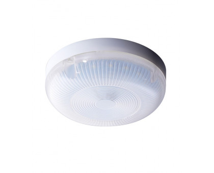 Круглый накладной (LED) светильник ЖКХ ДПБ Jazzway PBH-PC4-RA 10W 4000K CL IP65 10Вт 150х49 мм (5009332) Белый