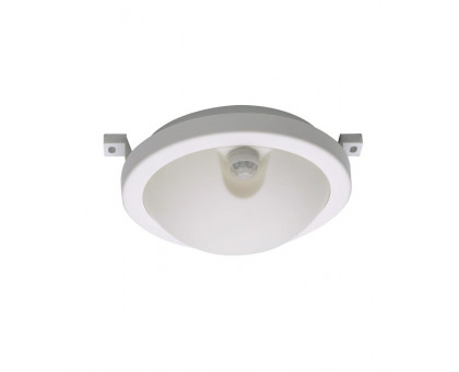 Круглый накладной (LED) светильник ЖКХ ДПБ Jazzway PBH-PC3-RSI 8W 4000K WHITE IP65 SENSOR 8Вт 172х150х79 мм (5009417) с инфракрасным датчиком движения