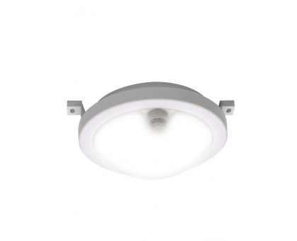 Круглый накладной (LED) светильник ЖКХ ДПБ Jazzway PBH-PC3-RSI 8W 4000K WHITE IP65 SENSOR 8Вт 172х150х79 мм (5009417) с инфракрасным датчиком движения