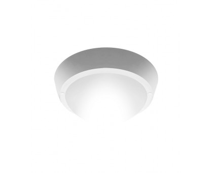 Круглый накладной (LED) светильник ЖКХ ДПБ Jazzway PBH-PC-RA 18w 4000K WHITE IP65 18Вт 220х88 мм (5017238) Белый