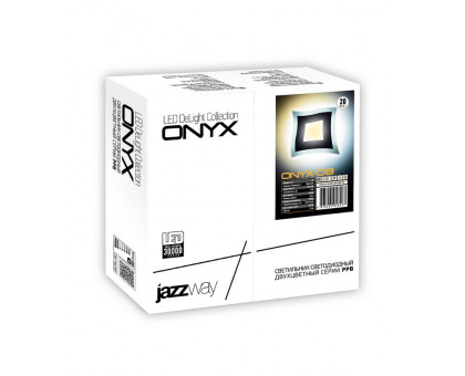 Декоративный светодиодный (LED) светильник Jazzway PPB Onyx-08 20w 3000/6500K IP40 210х210х40 мм (5018297) с регулировкой цвета свечения