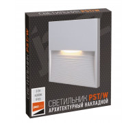 Накладной светодиодный (LED) светильник для ступеней Jazzway PST/W S 120120 3w 4000K White IP65 (5024809) Белый