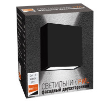 Накладной фасадный светодиодный (LED) светильник Jazzway PWL-120120/0-90D 2x4w 4000K BL IP65 (5024847) черный