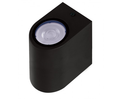 Накладной фасадный светильник под лампу с цоколем GU10 Jazzway PDL-R 72150 GU10-2 BL 230V IP65 (5039919) Черный