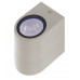 Накладной фасадный светильник под лампу с цоколем GU10 Jazzway PDL-R 72150 GU10-2 GR 230V IP65 (5039995) Серый
