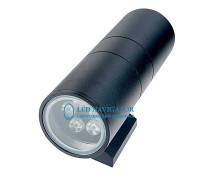 Накладной фасадный светодиодный (LED) светильник Jazzway PWL26090/30D 2x5w 6500K BL IP65 (1018618B) черный
