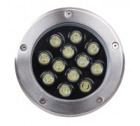 Встраиваемый тротуарный светодиодный (LED) светильник Jazzway PGR R130 7w 4000K 30° Сhrome IP67 (5006607A)