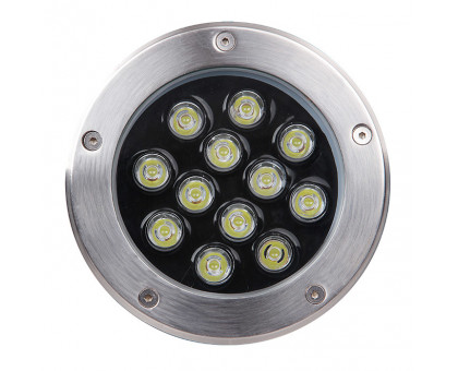 Встраиваемый тротуарный светодиодный (LED) светильник Jazzway PGR R180 12W 4000K 30° Сhrome IP67 (5006560A)