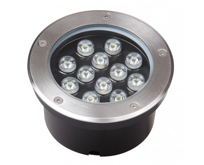 Встраиваемый тротуарный светодиодный (LED) светильник Jazzway PGR R180 12W 4000K 30° Сhrome IP67 (5006560A)