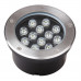 Встраиваемый тротуарный светодиодный (LED) светильник Jazzway PGR R180 12W 4000K 30° Сhrome IP67 (5006560A)