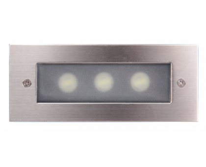 Встраиваемый тротуарный светодиодный (LED) светильник Jazzway PWS/R S170070 3w 4000K 30° Сhrome IP67 (5006584A)