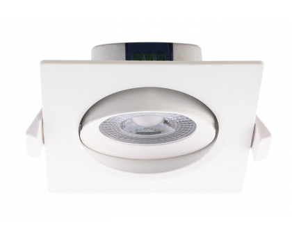 Поворотный квадратный встраиваемый (LED) светильник даунлайт 90х45 Jazzway PSP-S 9044 7W 4000K 38° White IP40 (5004542) Белый