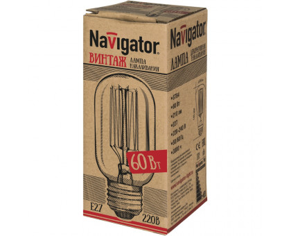 Ретро лампа Navigator 71 958 NI-V-T45-SC15-60-230-E27-CLG Е27 60Вт