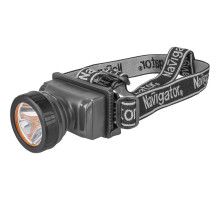 Налобный светодиодный (LED) фонарь Navigator NPT-H10-ACCU IP54 с аккумулятором 1800мАч (61284) 2 режима работы