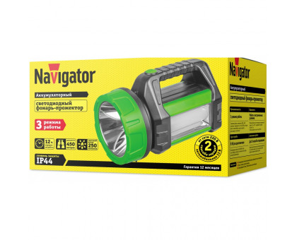 Светодиодный (LED) фонарь-прожектор Navigator NPT-SP18-ACCU IP44 с аккумулятором 2000мАч (14032) 3 режима работы