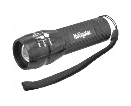 Металлический ручной светодиодный (LED) фонарь Navigator NPT-CM03-3AAA на батарейках 3AAA (94967) 1 режим работы