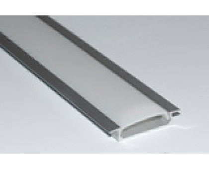 Встраиваемый алюминиевый профиль VIASVET 2000х30.8х6 мм аннодированный серебрянный (SP253) двухрядный