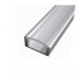 Накладной алюминиевый профиль VIASVET 2000х15.2х6 мм аннодированный серебрянный (SP261T) однорядный с прозрачным рассеивателем